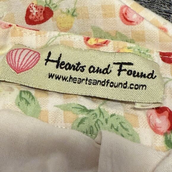 Hearts & Found Lola Skirt Cottagecore Retro Cherry Strawberry Print Small Cotton - Picture 6 of 8